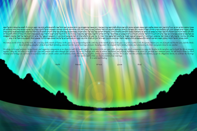 The Aurora Borealis Ketubah
