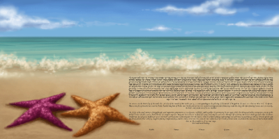 The Starfish Shore Ketubah